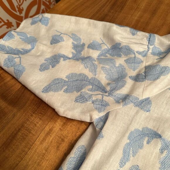 NWT - AUGUST blue and white lemon dress with sash. Size M/L - Picture 9 of 17